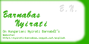 barnabas nyirati business card